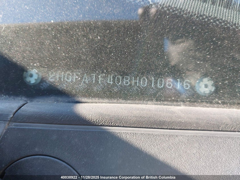 2011 Honda Civic VIN: 2HGFA1F40BH010616 Lot: 40038922