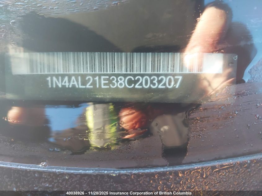 2008 Nissan Altima 2.5/2.5S VIN: 1N4AL21E38C203207 Lot: 40038926