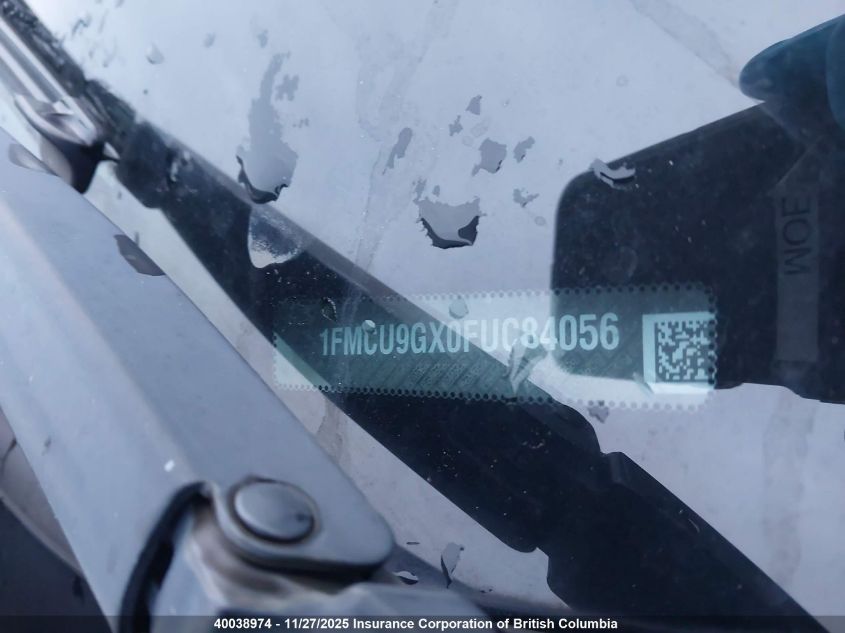 2015 Ford Escape Se VIN: 1FMCU9GX0FUC84056 Lot: 40038974