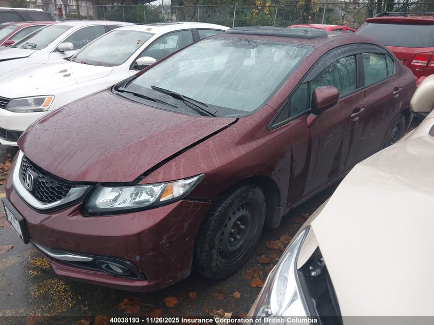 2014 Honda Civic Touring VIN: 2HGFB2F73EH037388 Lot: 40038193