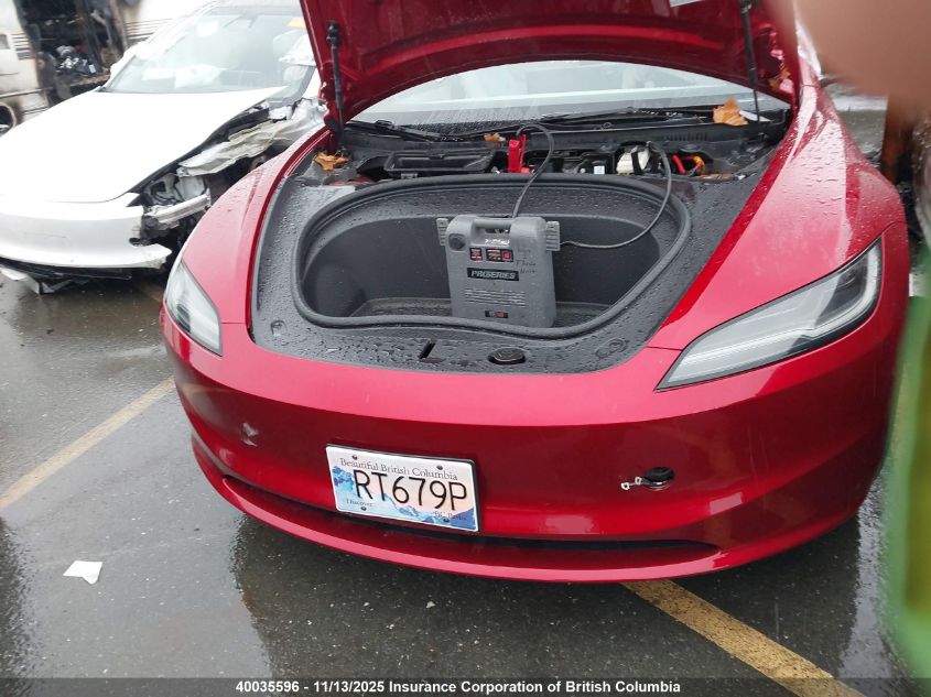 2024 Tesla Model 3 VIN: LRW3E7FA4RC136387 Lot: 40035596