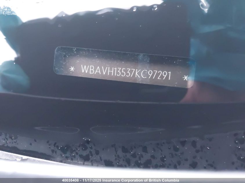 2007 BMW 323 I VIN: WBAVH13537KC97291 Lot: 40035408