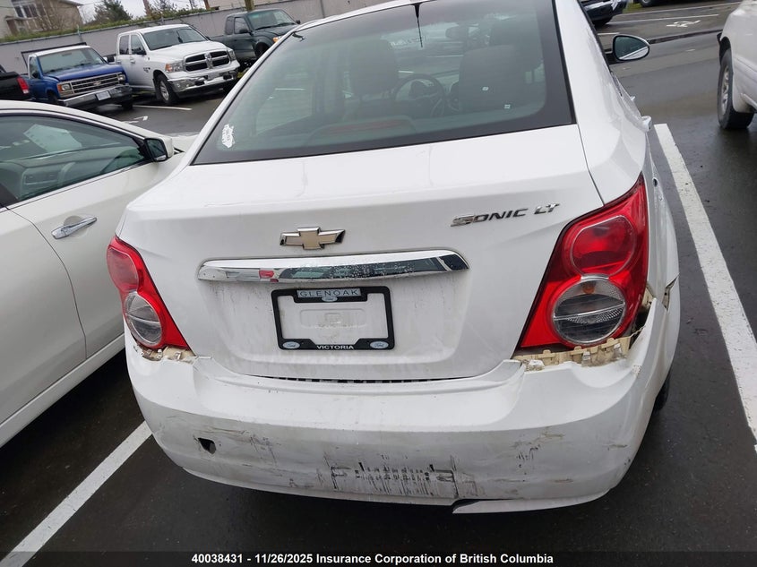 2012 Chevrolet Sonic Lt VIN: 1G1JC5SH1C4122111 Lot: 40038431