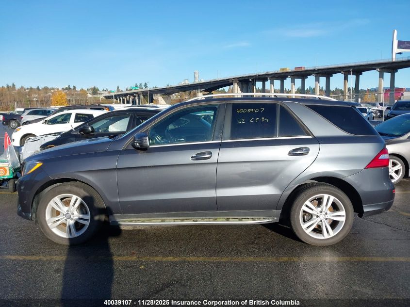 2015 Mercedes-Benz Ml 350 Bluetec VIN: 4JGDA2EB2FA537567 Lot: 40039107