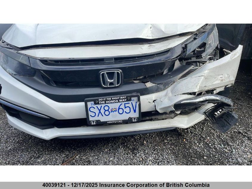 2019 Honda Civic VIN: 2HGFC2F51KH010231 Lot: 40039121
