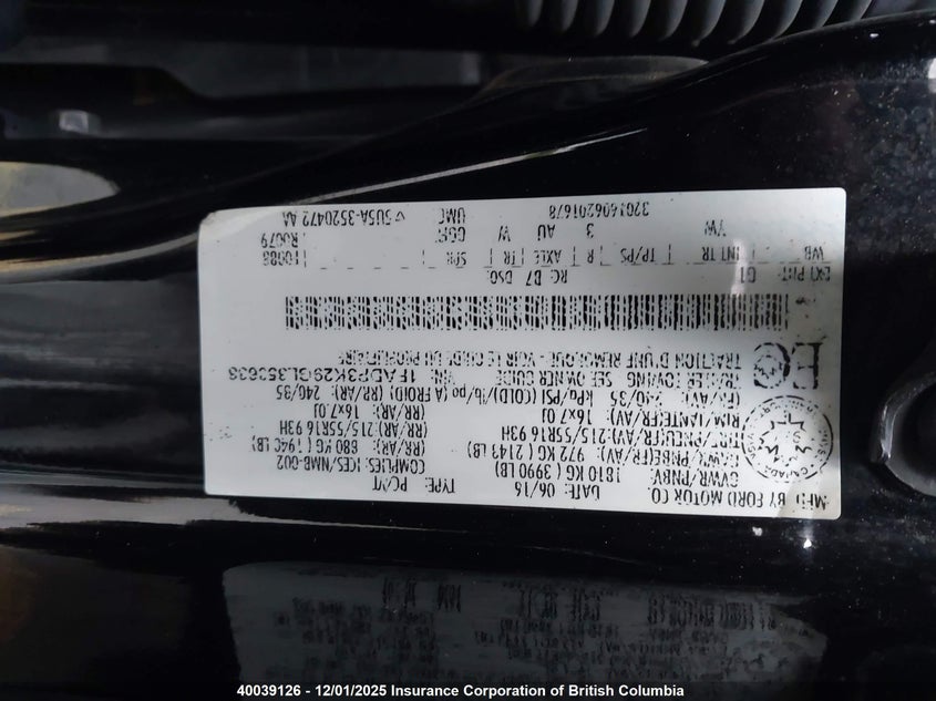 1FADP3K29GL353638 2016 FORD FOCUS photo no. 9