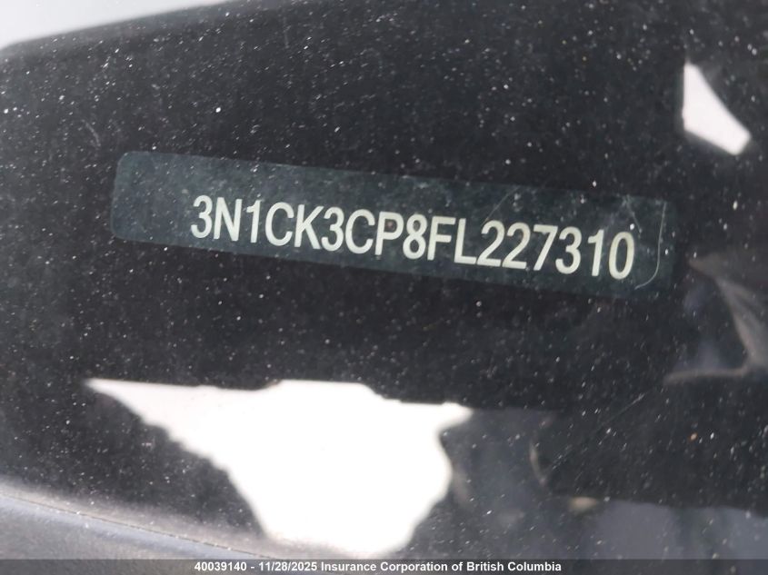 2015 Nissan Micra VIN: 3N1CK3CP8FL227310 Lot: 40039140