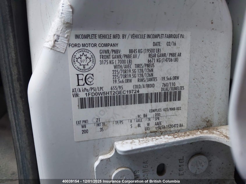1FD0W5HT2GEC19724 2016 FORD F550 photo no. 9