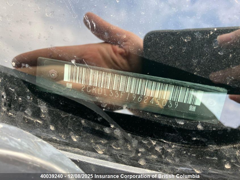 2009 Pontiac Torrent VIN: 2CKDL33F196245039 Lot: 40039240