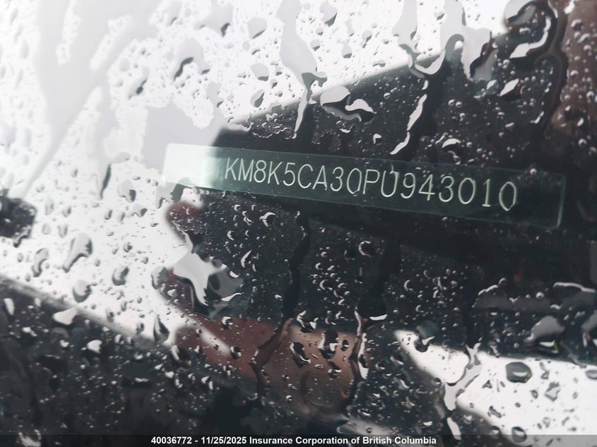 2023 Hyundai Kona Limited VIN: KM8K5CA30PU943010 Lot: 40036772