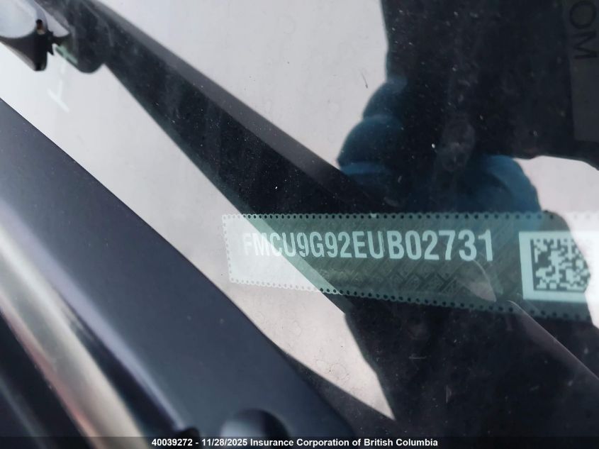 2014 Ford Escape Se VIN: 1FMCU9G92EUB02731 Lot: 40039272