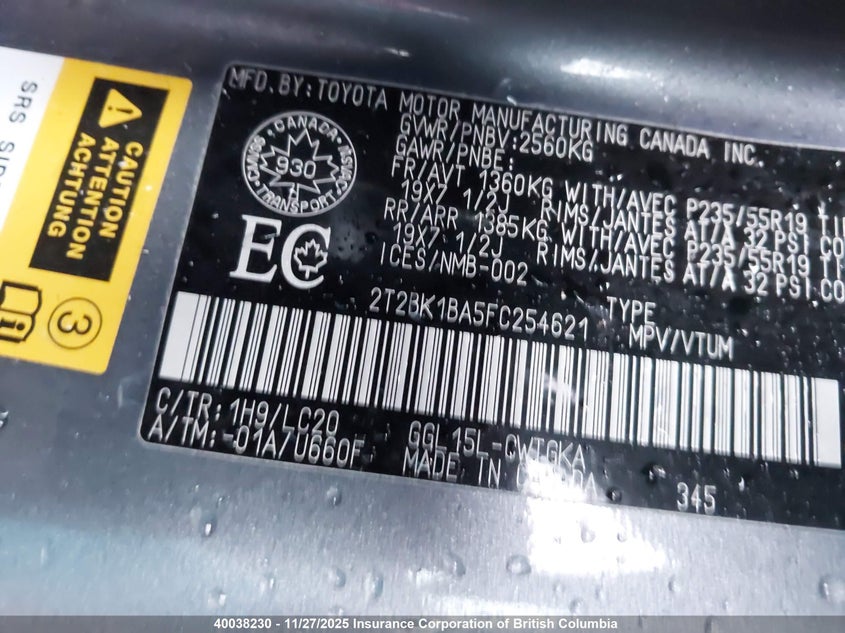 2T2BK1BA5FC254621 2015 LEXUS RX photo no. 9