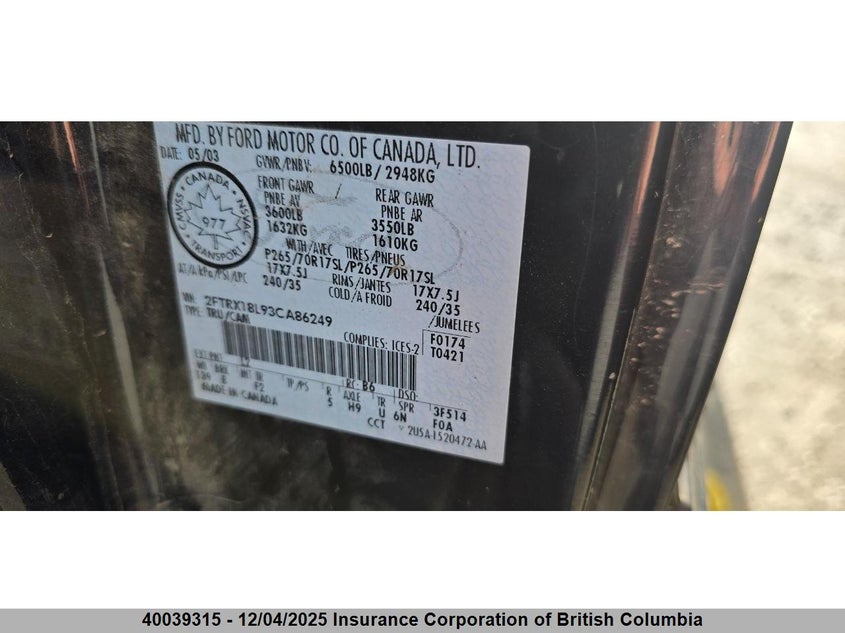 2FTRX18L93CA86249 2003 FORD F-150 photo no. 14