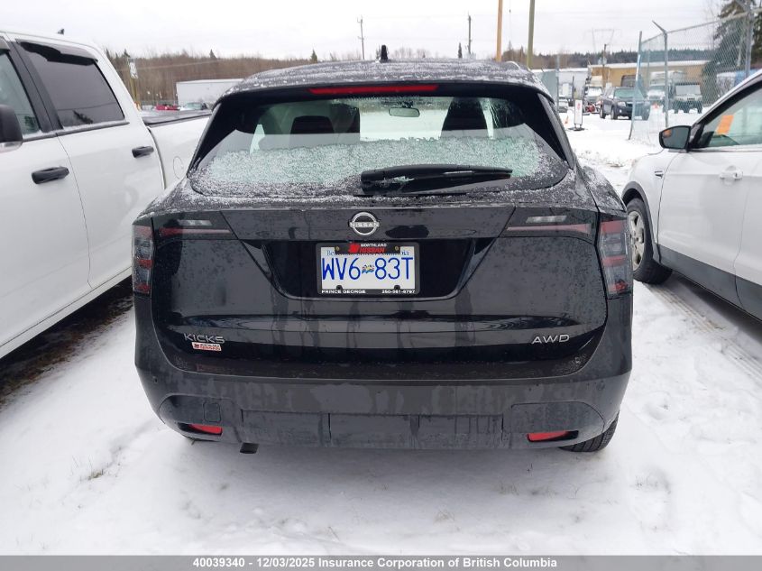 2025 Nissan Kicks VIN: 3N8AP6BB4SL328274 Lot: 40039340