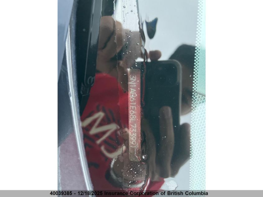 2008 Nissan Sentra 2.0/2.0S/2.0Sl VIN: 3N1AB61E68L733991 Lot: 40039385