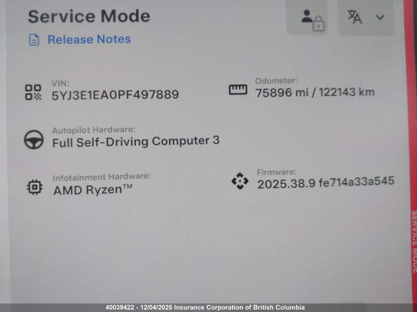5YJ3E1EA0PF497889 2023 TESLA MODEL 3 photo no. 15