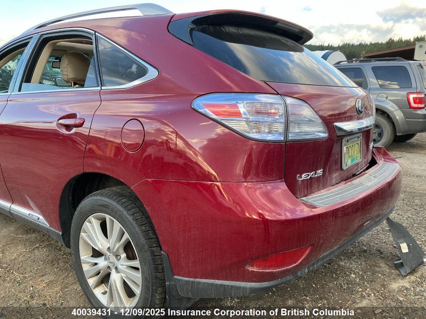 JTJBC1BA0A2409002 2010 LEXUS RX photo no. 5