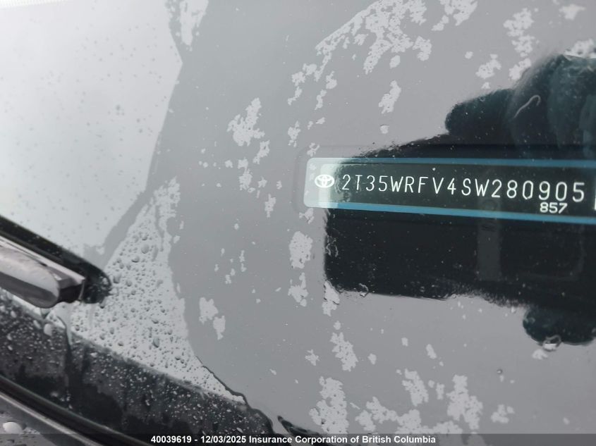 2025 Toyota Rav4 VIN: 2T35WRFV4SW280905 Lot: 40039619