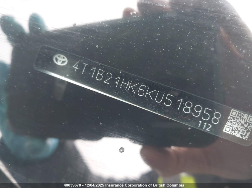4T1B21HK6KU518958 2019 TOYOTA CAMRY photo no. 18