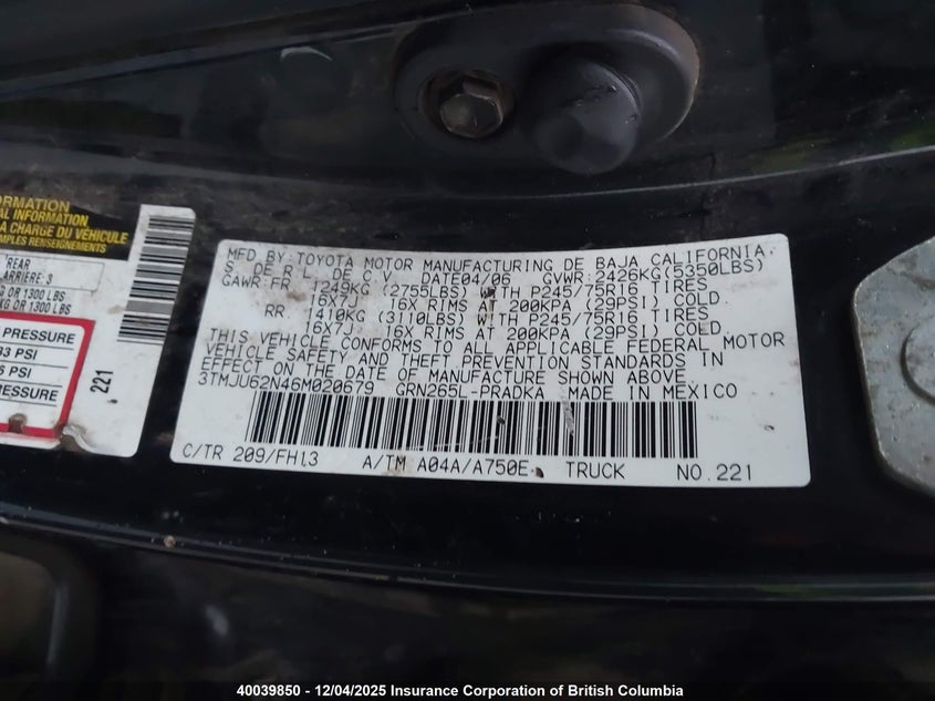 3TMJU62N46M020679 2006 TOYOTA TACOMA photo no. 9