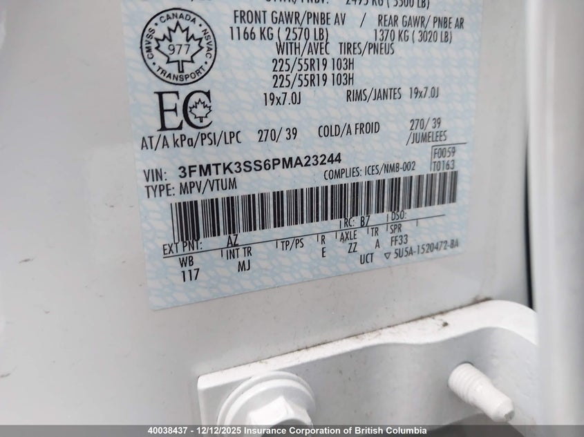 3FMTK3SS6PMA23244 2023 FORD MUSTANG MACH-E photo no. 9
