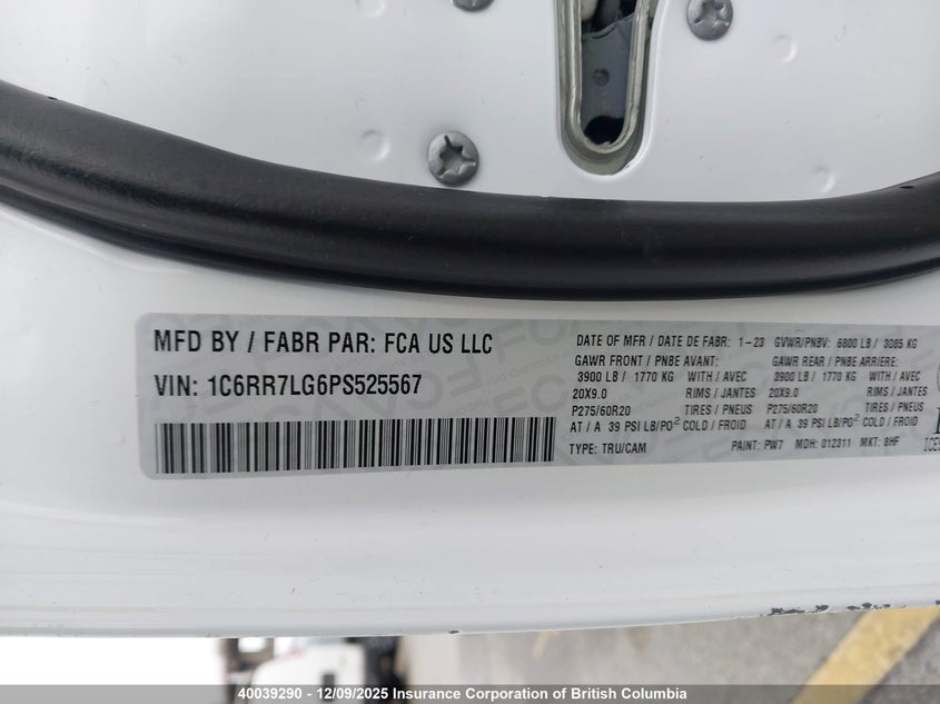 1C6RR7LG6PS525567 2023 RAM 1500 photo no. 9