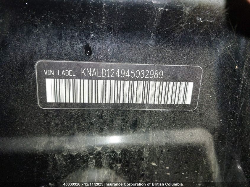 KNALD124945032989 2004 KIA AMANTI photo no. 9