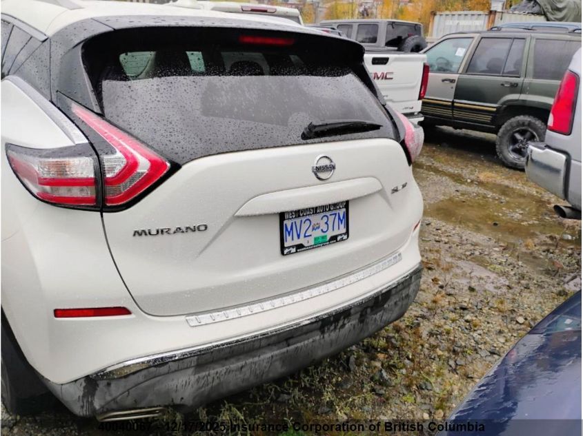 2016 Nissan Murano S/Sl/Sv/Platinum VIN: 5N1AZ2MH4GN155696 Lot: 40040067