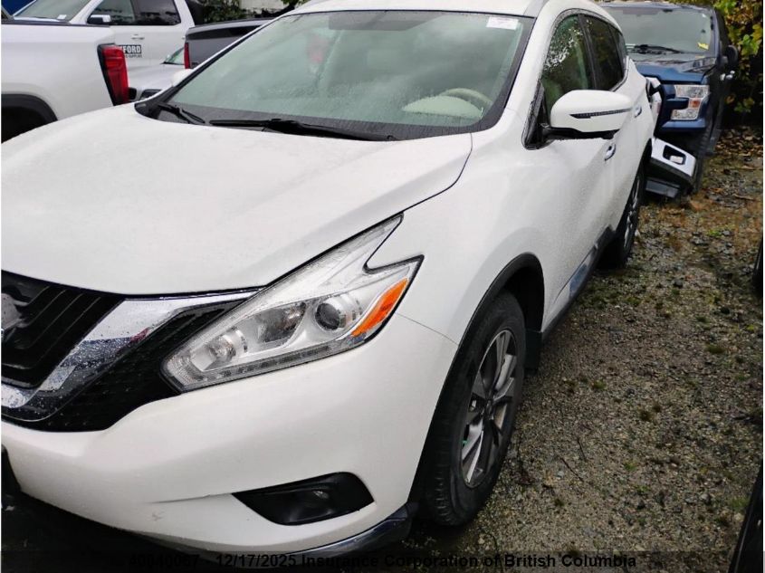 2016 Nissan Murano S/Sl/Sv/Platinum VIN: 5N1AZ2MH4GN155696 Lot: 40040067
