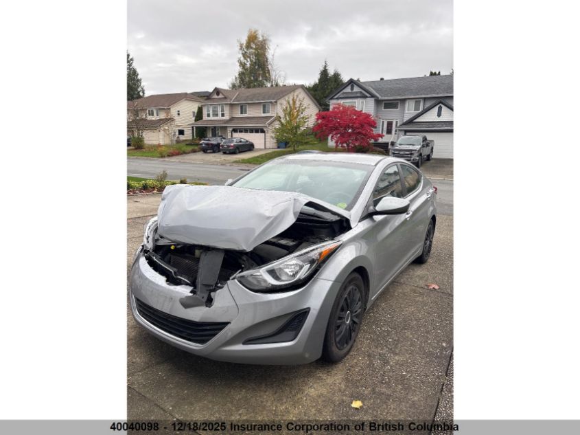 2015 Hyundai Elantra Se/Sport/Limited VIN: 5NPDH4AE0FH625201 Lot: 40040098