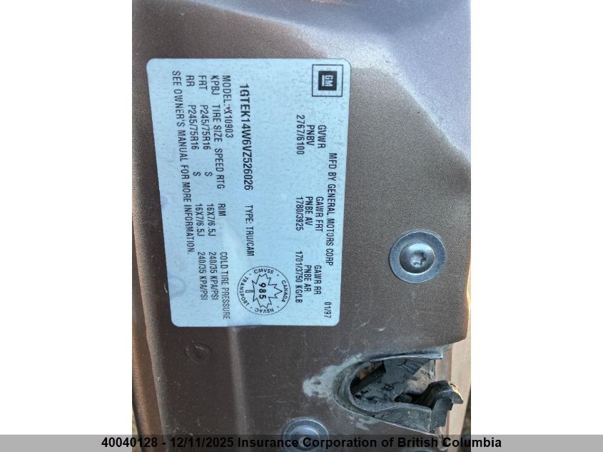 1GTEK14W6VZ526026 1997 GMC SIERRA photo no. 6