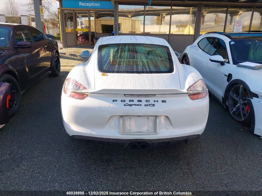 2016 Porsche Cayman S/Gts VIN: WP0AB2A87GK185614 Lot: 40038895