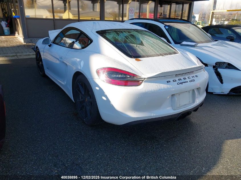 2016 Porsche Cayman S/Gts VIN: WP0AB2A87GK185614 Lot: 40038895