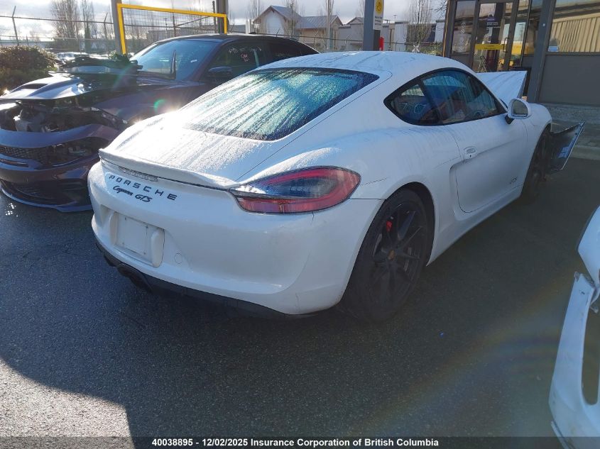 2016 Porsche Cayman S/Gts VIN: WP0AB2A87GK185614 Lot: 40038895