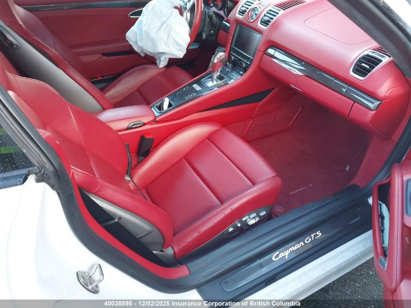 2016 Porsche Cayman S/Gts VIN: WP0AB2A87GK185614 Lot: 40038895