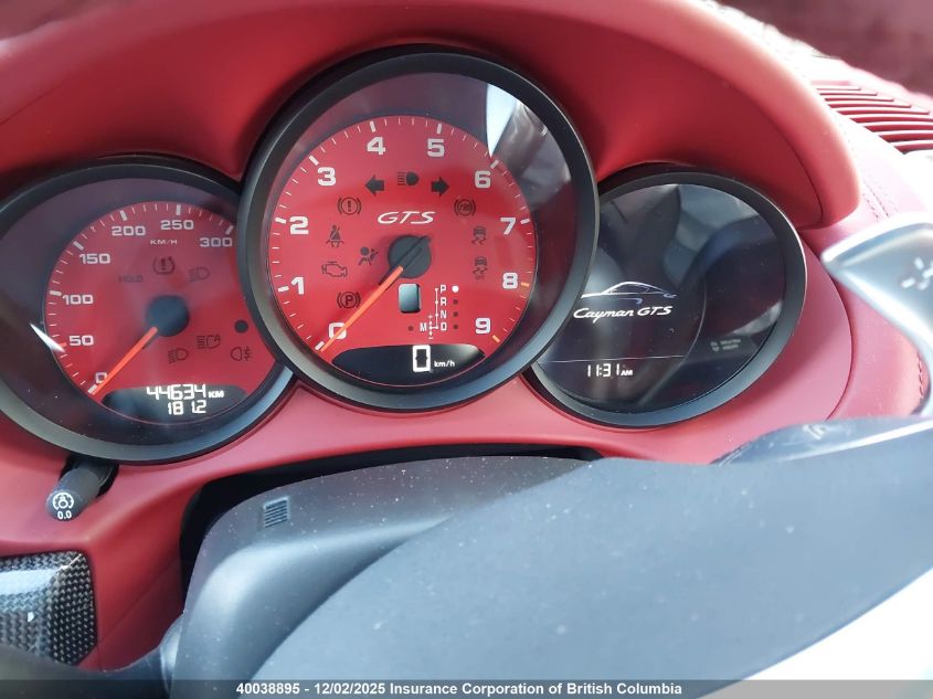 2016 Porsche Cayman S/Gts VIN: WP0AB2A87GK185614 Lot: 40038895