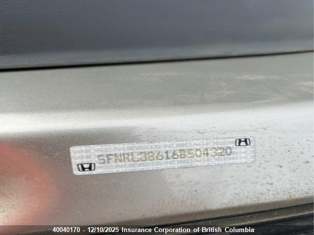 5FNRL38616B504320 2006 HONDA ODYSSEY photo no. 12