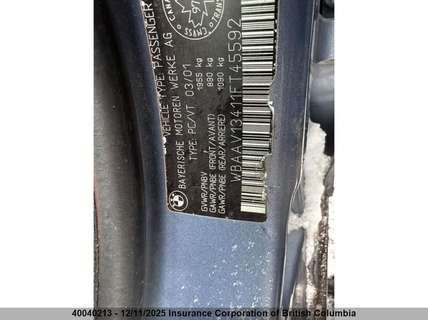WBAAV13411FT45592 2001 BMW 3ER photo no. 5
