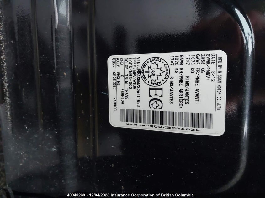 JN8AS5MV3DW111683 2013 NISSAN ROGUE photo no. 9