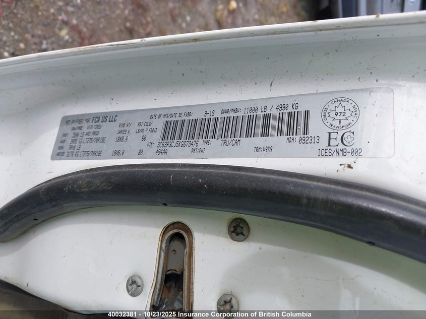 3C63R3CJ5KG673476 2019 RAM 3500 photo no. 9