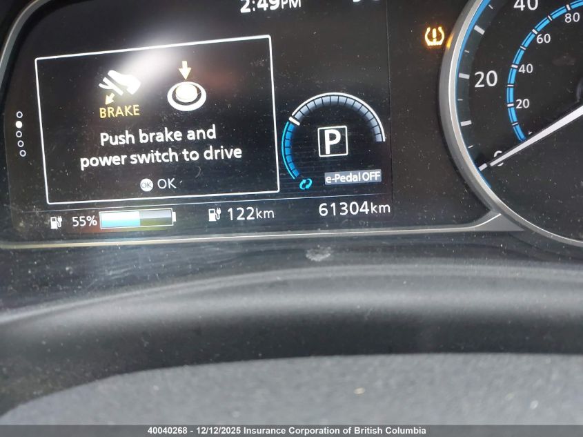 2019 Nissan Leaf VIN: 1N4AZ1CP7KC307472 Lot: 40040268