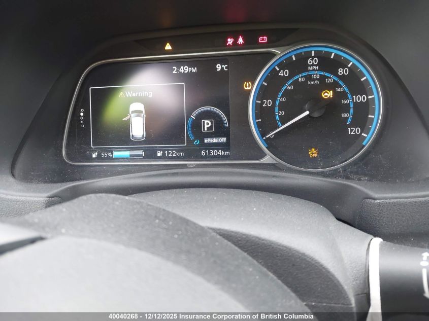 2019 Nissan Leaf VIN: 1N4AZ1CP7KC307472 Lot: 40040268