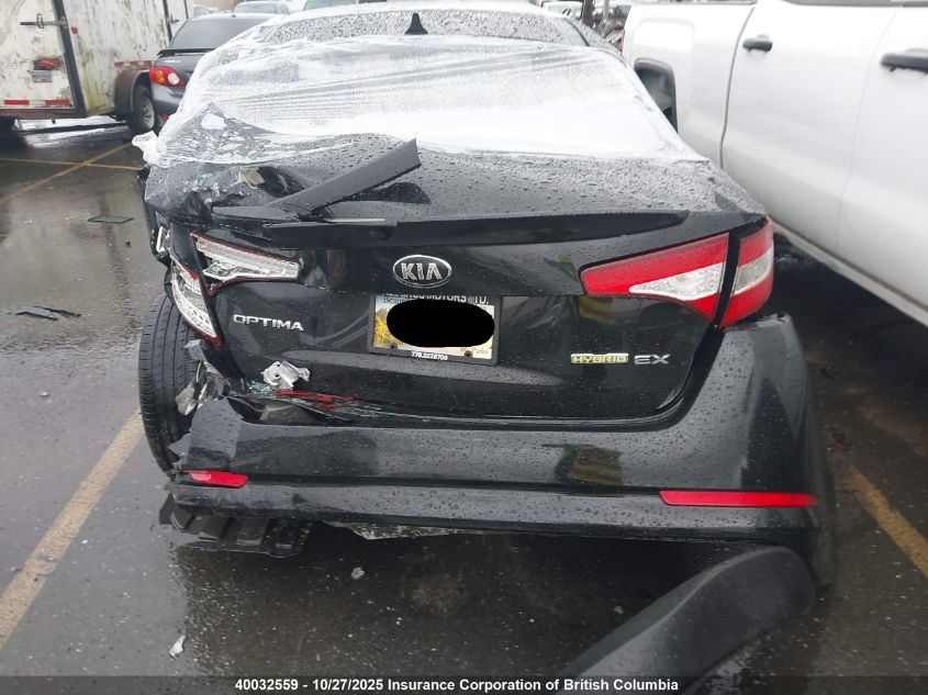 2013 Kia Optima Hybrid VIN: KNAGM4AD6D5059796 Lot: 40032559
