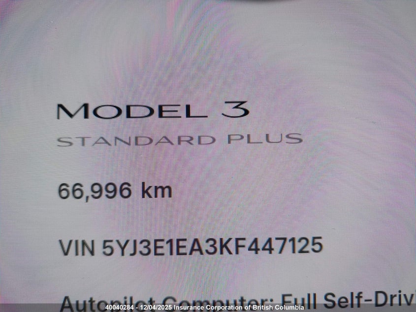 5YJ3E1EA3KF447125 2019 TESLA MODEL 3 photo no. 15
