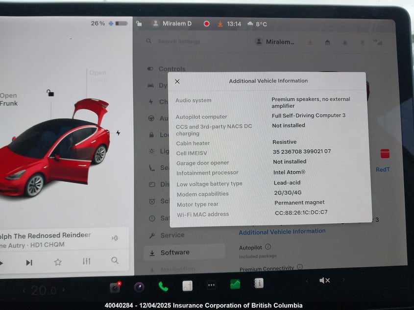 5YJ3E1EA3KF447125 2019 TESLA MODEL 3 photo no. 7