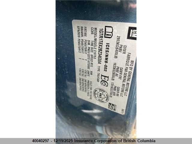 2011 GMC Sierra C1500 VIN: 1GTR1TEX2BZ346304 Lot: 40040297