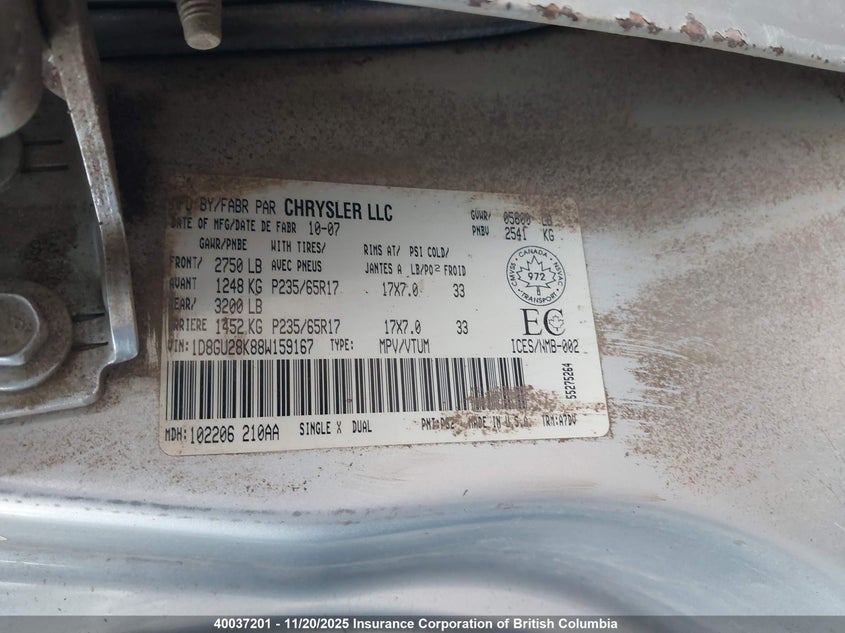 1D8GU28K88W159167 2008 DODGE NITRO photo no. 19