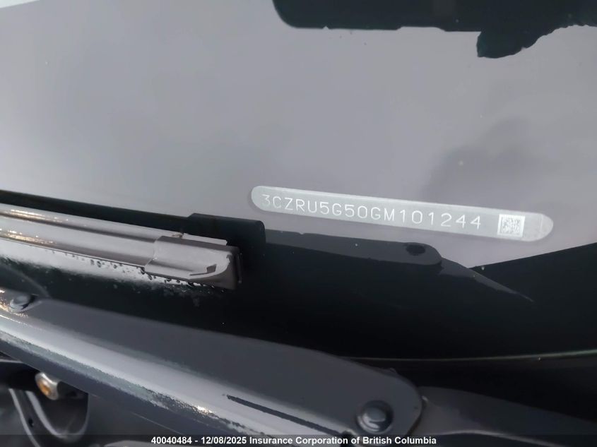 2016 Honda Hr-V VIN: 3CZRU5G50GM101244 Lot: 40040484