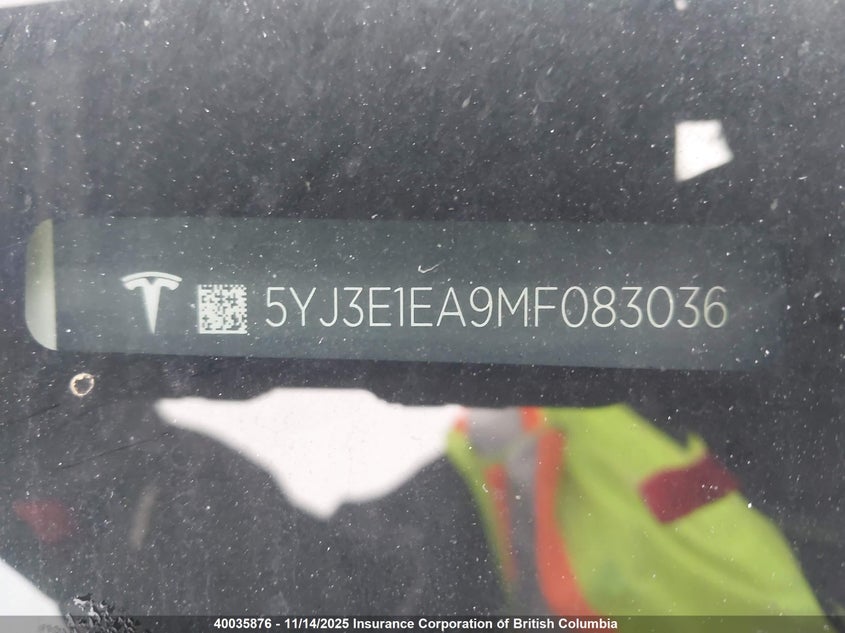 5YJ3E1EA9MF083036 2021 TESLA MODEL 3 photo no. 9