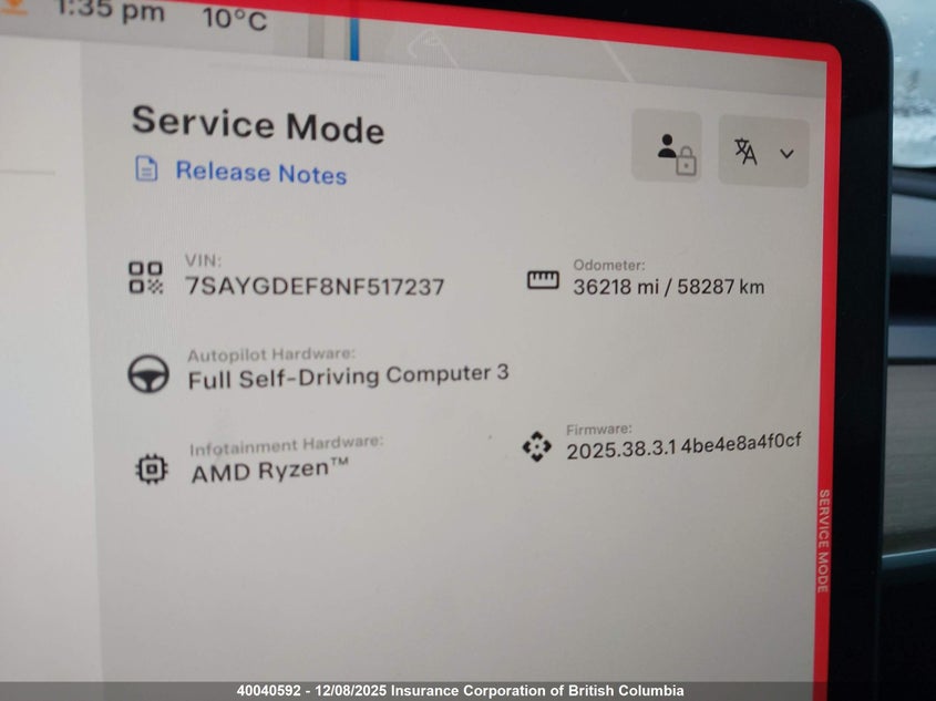 7SAYGDEF8NF517237 2022 TESLA MODEL Y photo no. 7